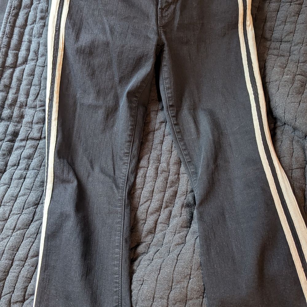 Black Pants with White Stripes